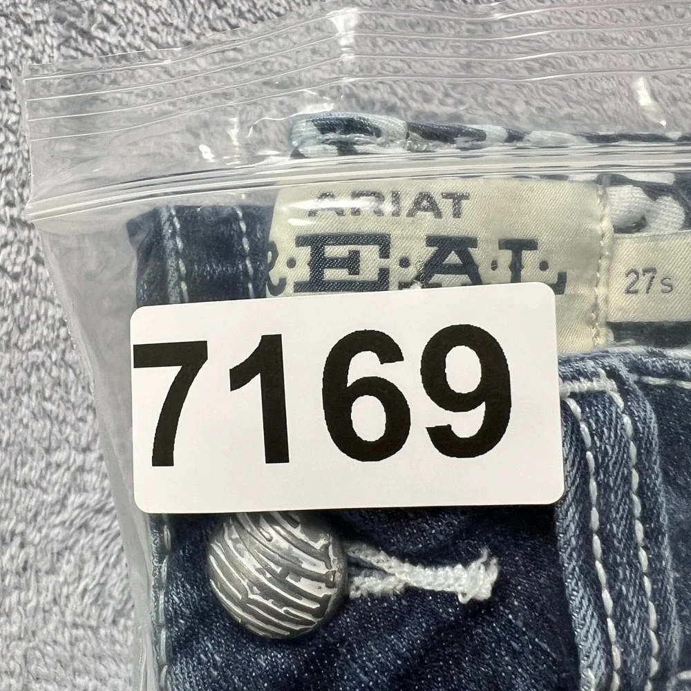 Ariat R.E.A.L. Low Rise Stretch Rosy Whipstitch Boot Cut Jeans 27 Lakeshore Wasg - Picture 9 of 9